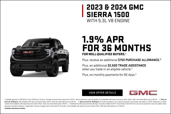 1.9% APR FOR 36 MONTHS for well-qualified buyers.1

Plus, receive an additional $750 PURCHASE ALL...