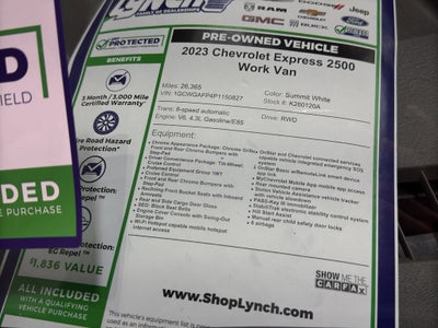 2023 Chevrolet Express Cargo 2500 WT