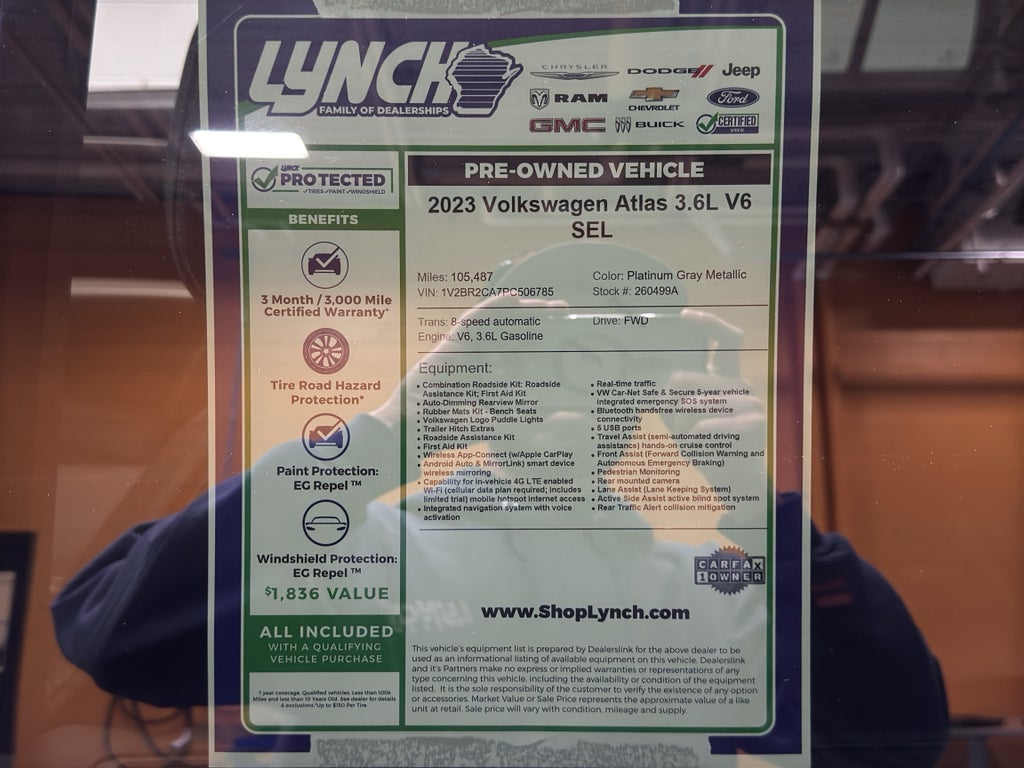 2023 Volkswagen Atlas 3.6L V6 SEL