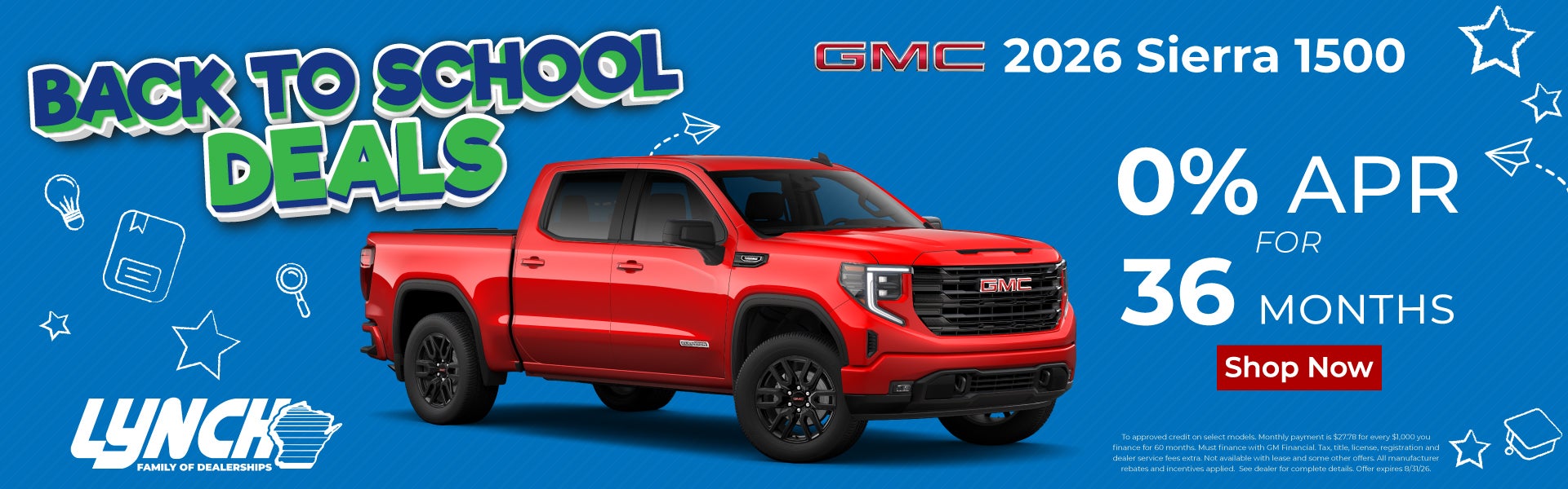 Lynch Sierra Back to School Offer