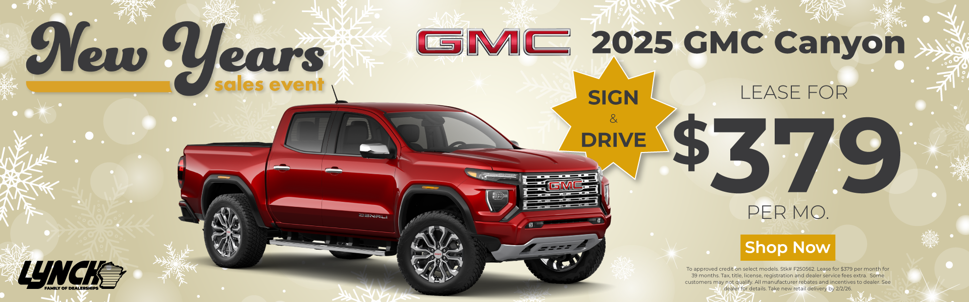 GMC canyon sign and drive offer