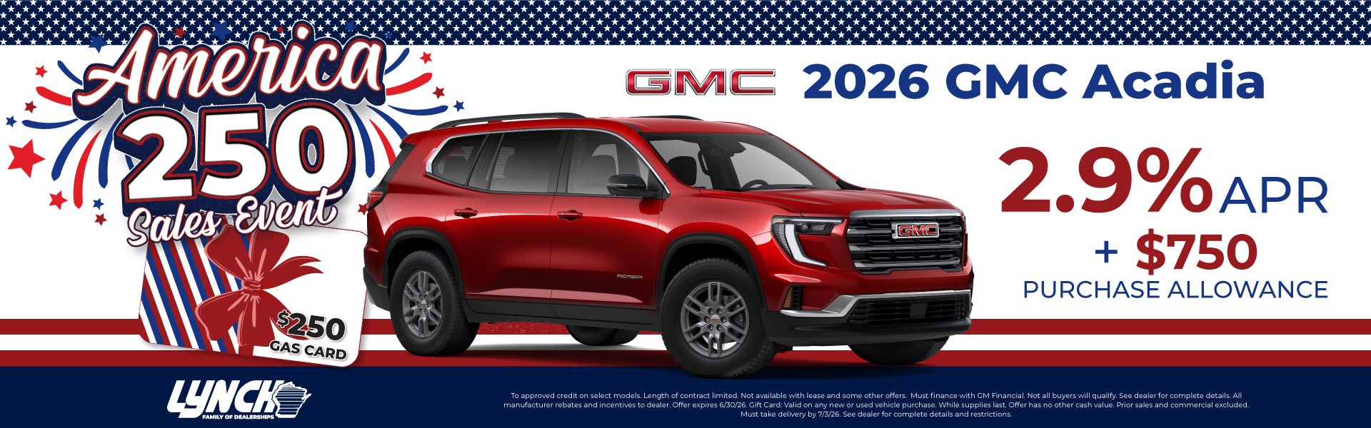 GMC Acadia offer at Lynch West Bend