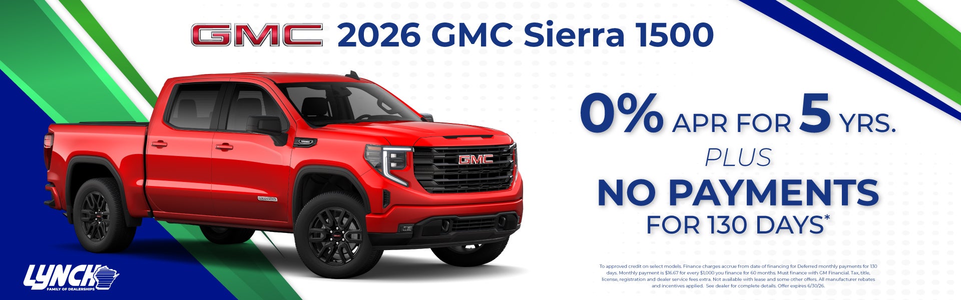 GMC sierra offer at Lynch West Bend