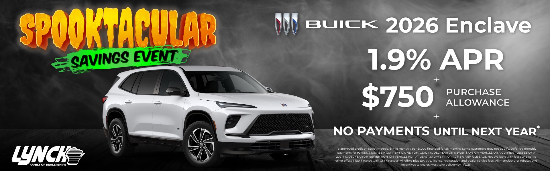 Lynch Buick GMC enclave offer