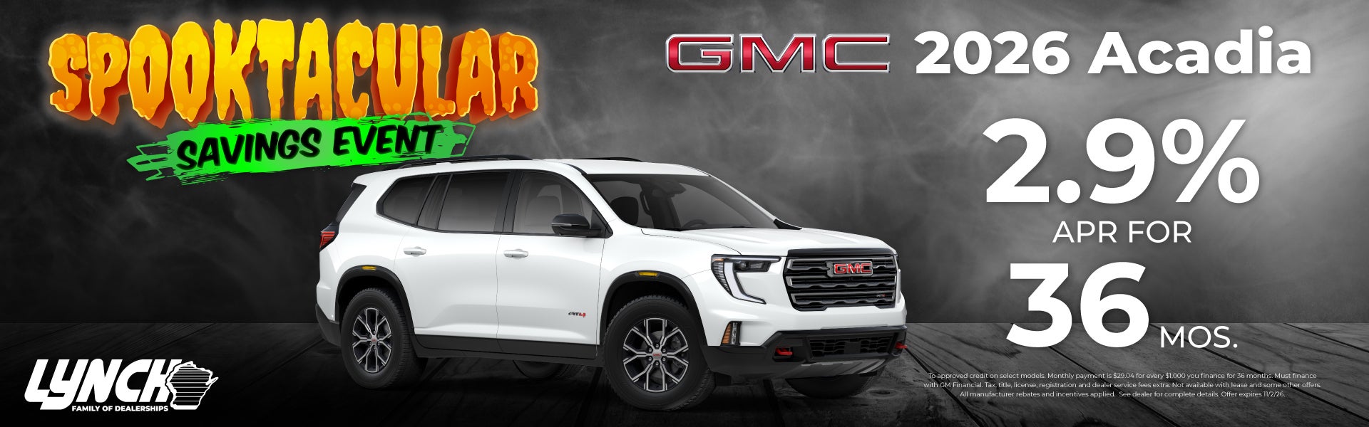 Lynch Buick GMC west bend acadia offer
