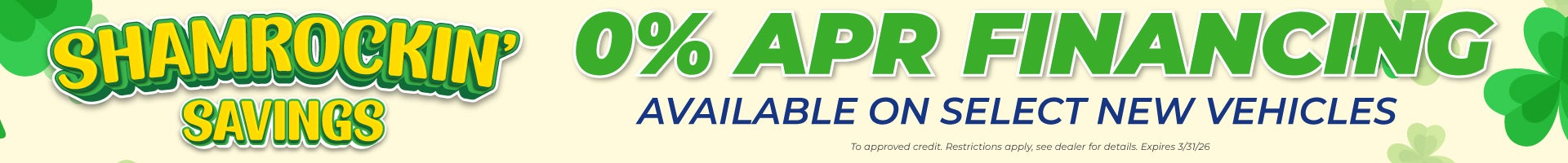 shamrockin savings at Lynch buick gmc of west bend